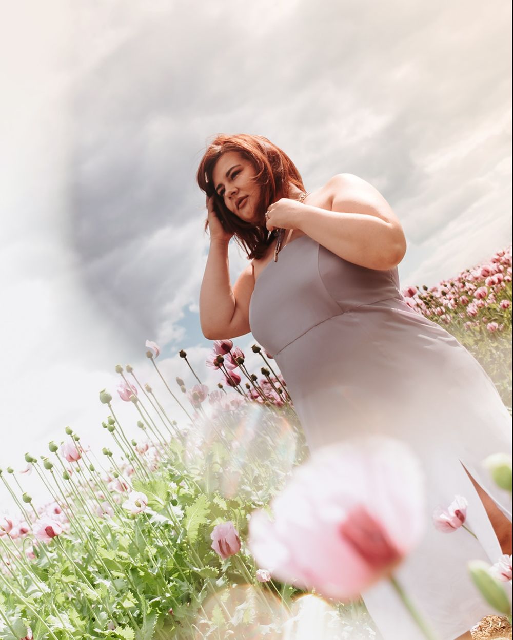 Lavender Satin Dress