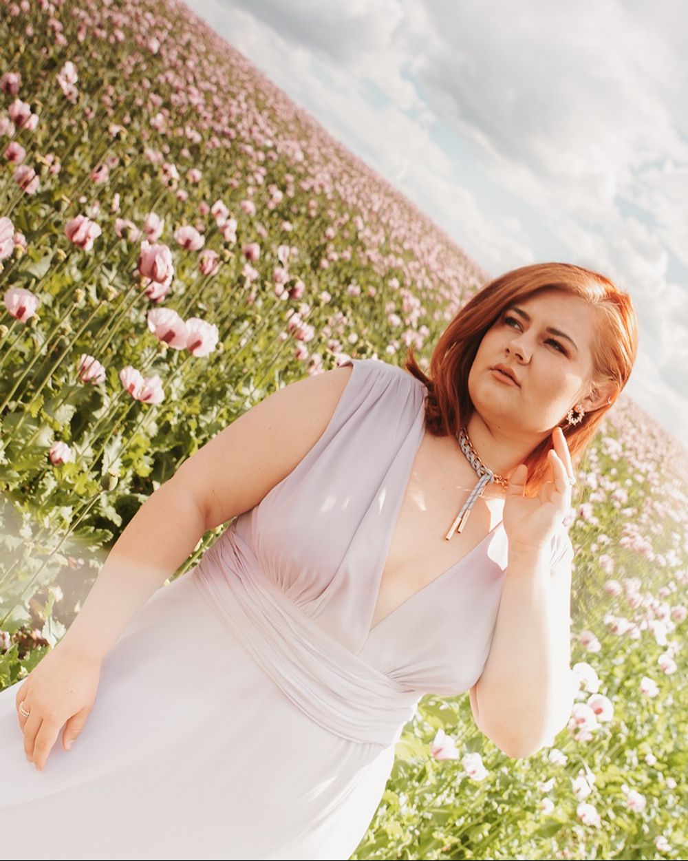 Lavender Grecian Maxi Dress